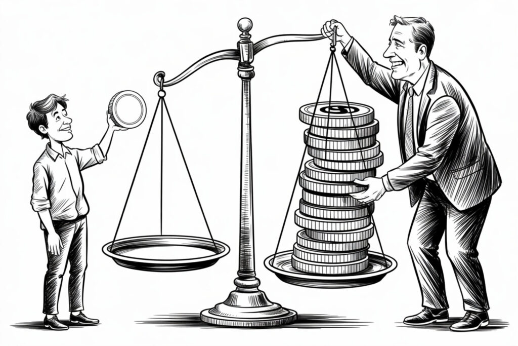 rentar apartamento sin crédito, caricatura del depósito más alto
