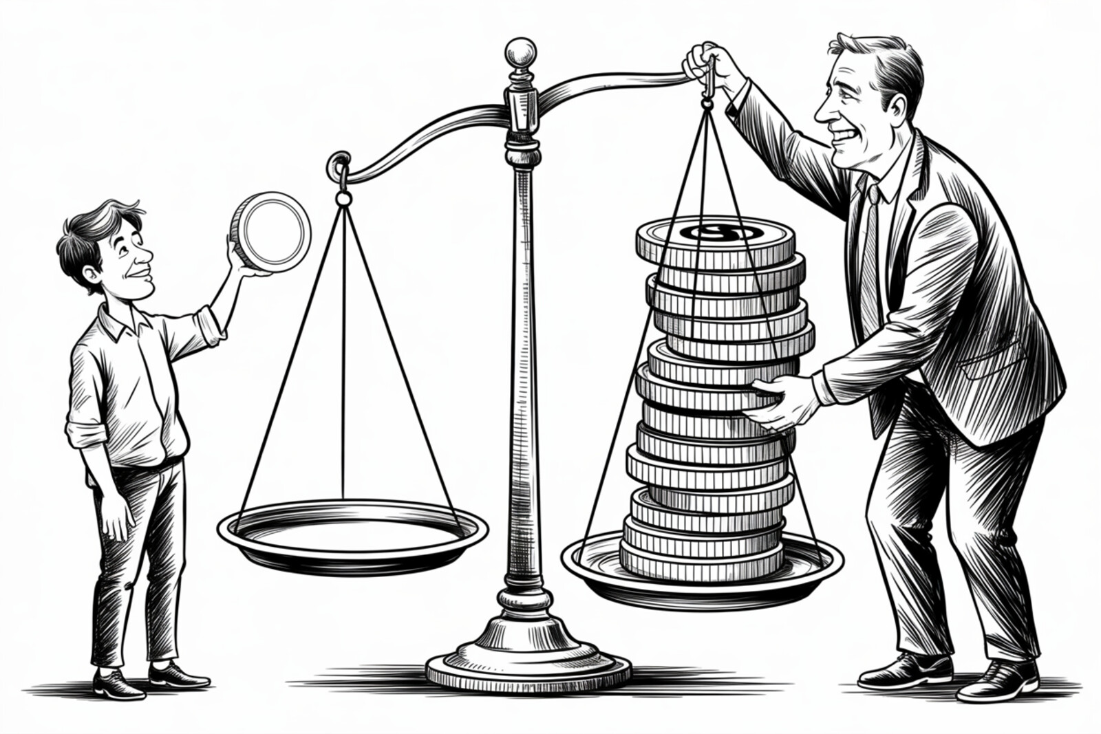 rentar apartamento sin crédito, caricatura del depósito más alto